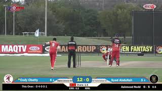 US OPEN CRICKET 2020 DAY TWO GAME THREE 22 YARDS VS AFGHAN ZWANAN