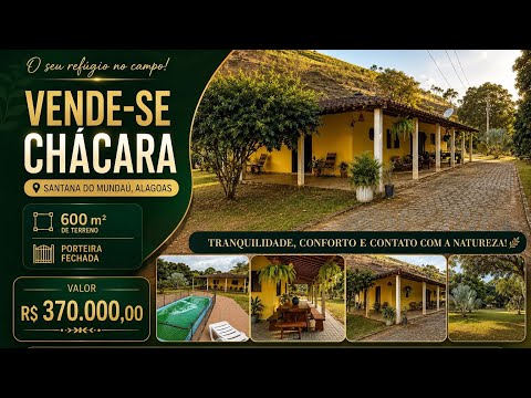 Vende-se um chácara Santana do Mandau Alagoas 600 m² ￼￼de terreno $370.000 ￼ porteira fechada ￼