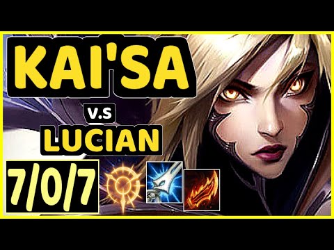 VANDER (KAI'SA) vs LUCIAN - 7/0/7 KDA BOTTOM ADC CHALLENGER GAMEPLAY - EUW