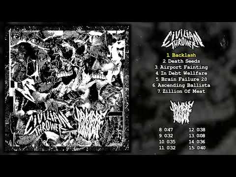 Civilian Thrower / Sangre de Idiotas - split 7" FULL ALBUM (2023 - Grindcore)