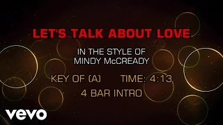 Mindy McCready - Let&#39;s Talk About Love (Karaoke)