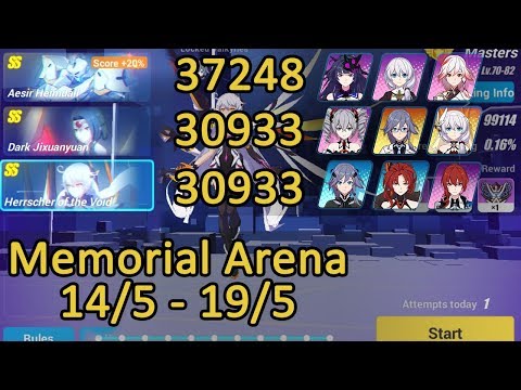 Heimdall 37248 (+20%), DXY 30933, HotV 30933 | Memorial Arena Honkai Impact 3