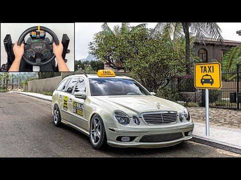 Mercedes-Benz E55 DRIFT TAXI | Forza Horizon 5 | Steering Wheel Gameplay