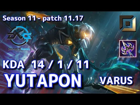 【韓国サーバー/GM】DFM Yutapon ヴァルス(Varus) VS ザヤ(Xayah) BOT - Patch11.17 KR Ranked【LoL】