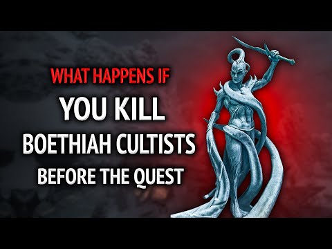 Skyrim ٠ What Happens if you kill Boethiah Cultists Before the Quest