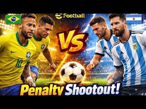 BRAZIL vs ARGENTINA – HEART-STOPPING PENALTY SHOOTOUT! | Football Drama 🔥⚽