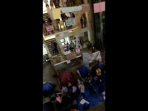 Estudantes contra a ocupação, fazendo sua manifestação no CSE da UFSC.