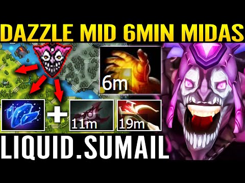 🔥  SUMAIL 100% Ready Against OG! New MID Hero Dazzle 6m Midas Daedalus HARD Game 7.29 Dota 2 Guide