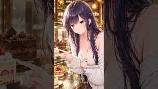 【四季の彼女】2026年10月4日(日)No.918 カフェデート、微笑みながらケーキを選ぶ彼女🤗。🌿✨ #四季の彼女 #Shorts