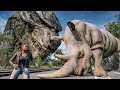 Godzilla Saves Woman from a Giant Rhino