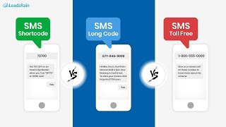 What is Difference in SMS with Shortcode, Long Code and Toll-Free Number | LeadsRain
