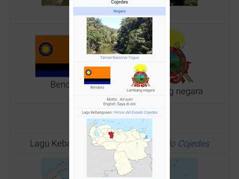 TamanNasional, Bendera, Lambang Negara,Motto,dan LaguKebangsaan Negara Bagian Venezuela Ke-8=Cojedes