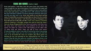 Faces and Names (John Cale) - Lou Reed y John Cale