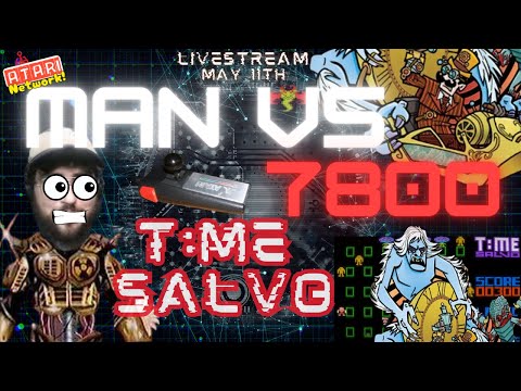 HOMEBREW MONTH T:ME SALVO Atari 7800 LIVE - Man vs 7800