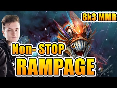 Miracle- Dota 2 [Slark] Ranked Match, Non-STOP RAMPAGE