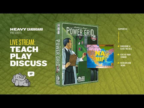 Power Grid - North America- 4p Teaching, Play-through, & Round table by Heavy Cardboard