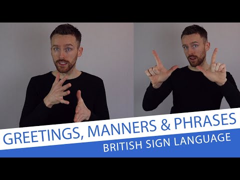 Basic Greetings, Manners and Phrases in BSL for Beginners