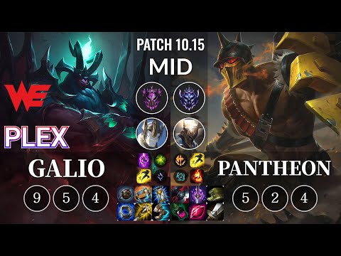 WE Plex Galio vs Pantheon Mid - KR Patch 10.15