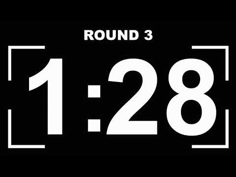 8 Round, 3 minutos + 1 descanso, aviso de 10 segundos y silbato fuera seconds, para BOX