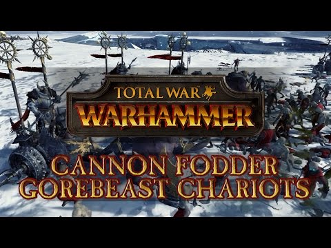 Total War: Warhammer - Cannon Fodder: Zombie Horde vs Gorebeast Chariots!