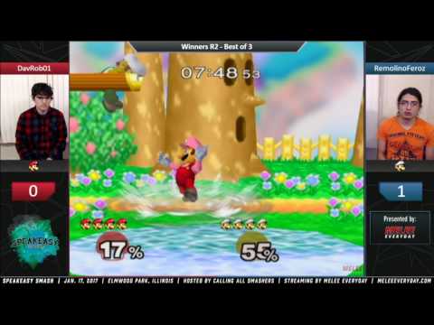 Speakeasy Smash [1/17/17] - DavRob01 (Red Luigi) vs. RemolinoFeroz (Luigi) - SSBM - Winners R2