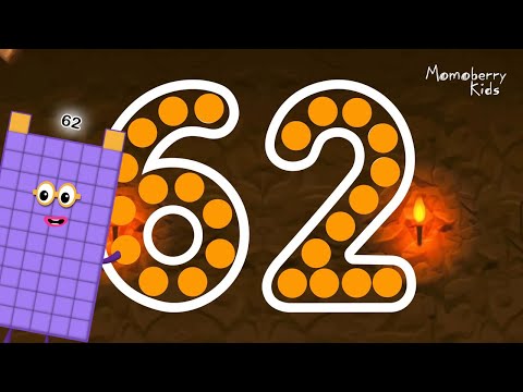 Numberblocks 62 Magic Run - Numberblocks Sixty Two Adventure | Number Counting Go Explore