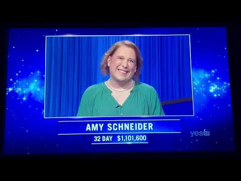Jeopardy, intro - Amy Schneider DAY 33 (1/14/22)