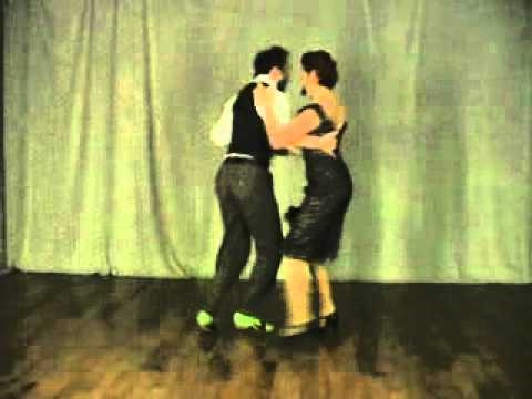Teddy Brown Slide Variation - Lindy Hop Dance Lesson, Evita Arce, Nathan Bugh #1287
