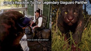 How The Gang Reacts To The Legendary Giaguaro Panther & A Hidden Dialogue With Camper - RDR2