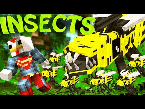 TheAtlanticCraft - Minecraft | INSECT MOBS MOD Showcase! (EREBUS DIMENSION, BUGS LIFE, GIANT BUGS)