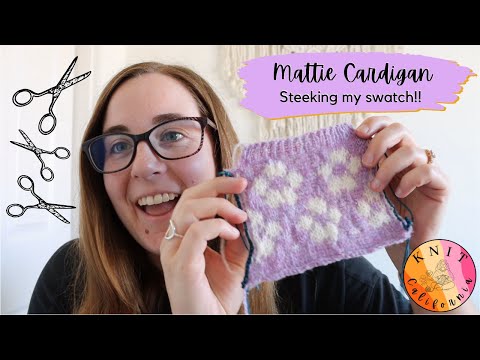 Mattie Cardigan - Steeking my swatch!