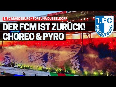 Der 1. FC Magdeburg meldet sich mit Pyroshow & Choreografie zurück in Liga 2!