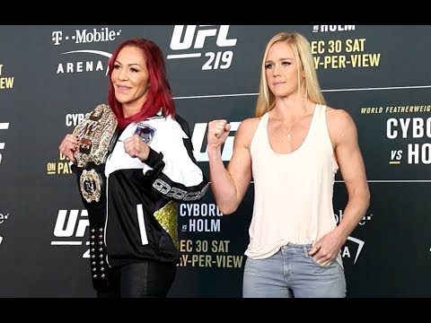 UFC 219 Media Day Staredowns Cris Cyborg vs Holly Holm l UFC 219