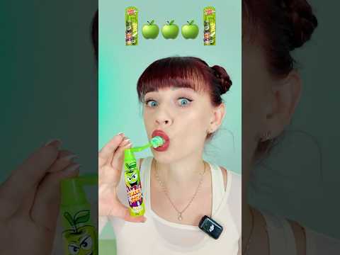 ASMR Green Spray Lollipop  #mukbang #asmr