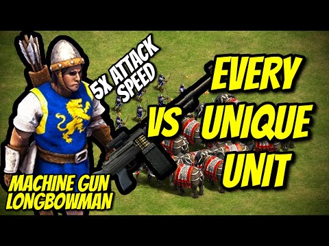 MACHINE GUN LONGBOWMAN vs EVERY UNIQUE UNIT | AoE II: Definitive Edition