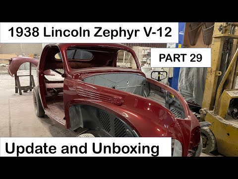 1938 Zephyr Part 29 - Update and Unboxing. Restoration of a 1938 Lincoln Zephyr V12 Coupe.