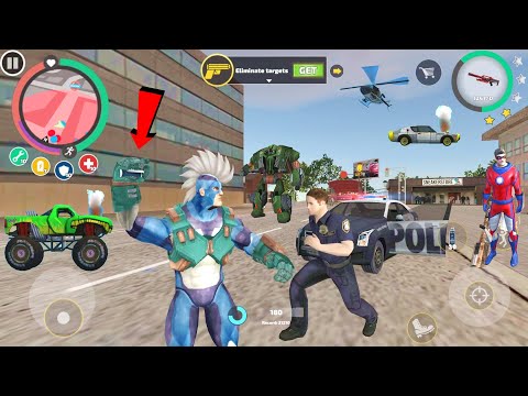 Rope Hero: Vice Town (Rope Hero Freezer Grenade Thrown on Road) Rope Hero Boom - Android Gameplay HD