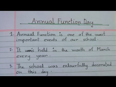 10 lines Essay on Annual Function Day || Annual Function Day Essay in English