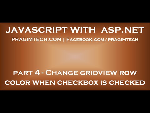 Change gridview row color when checkbox is checked