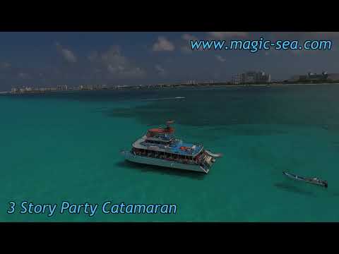 Cancun 3 Story party Catamaran
