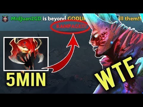 🔥 WTF NEW META And RAMPAGE by MidOne 🔥 5 Min MADNESS 🔥 CRAZY 21-0 1000 GPM Dota 2  🔥