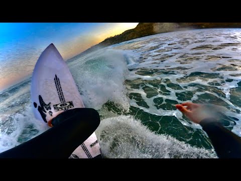 POV SURF | INSANE DAWN PATROL BEACH BREAK!! NEW BOARD!