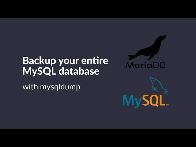 Thumbnail of Using mysqldump for Backups lesson