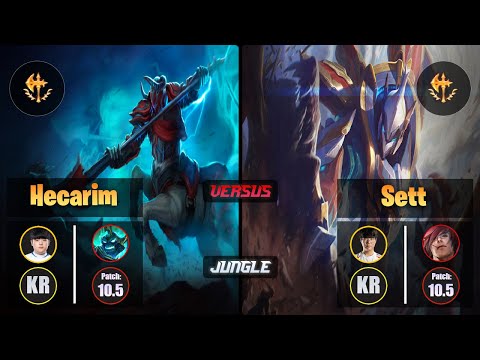 Canyon HECARIM (Jungle) [Conqueror] VS Haru SETT - Challenger KR Patch 10.5