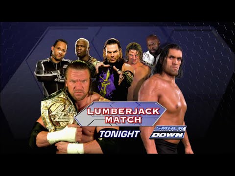 Triple H vs The Great Khali Lumberjack Match - SMACKDOWN! September 5 2008 (1/2)