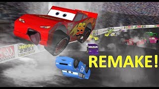 Cars Opening Race Big Crash REMAKE! 3D Animation!