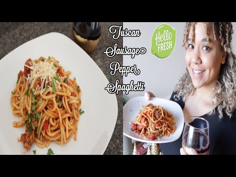 Tuscan Sausage and Pepper Spaghetti HelloFresh Recipe