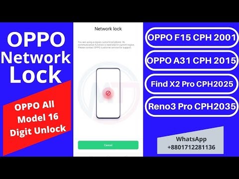 OPPO A31 Network Unlock | OPPO F15 Network Unlock | Oppo Find X2 Network Country Unlock Success