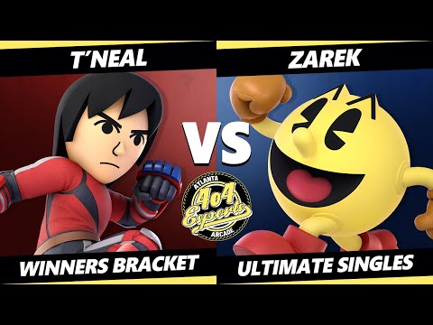 4o4 Smash Night 66 - T'Neal (Mii Brawler) Vs. Zarek (Pac-Man) SSBU Ultimate Tournament