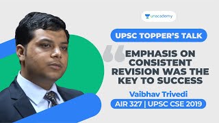 Vaibhav Trivedi | AIR 327 UPSC 2019 Topper Interview with Venkatesh Chaturvedi | Topper's Strategy video